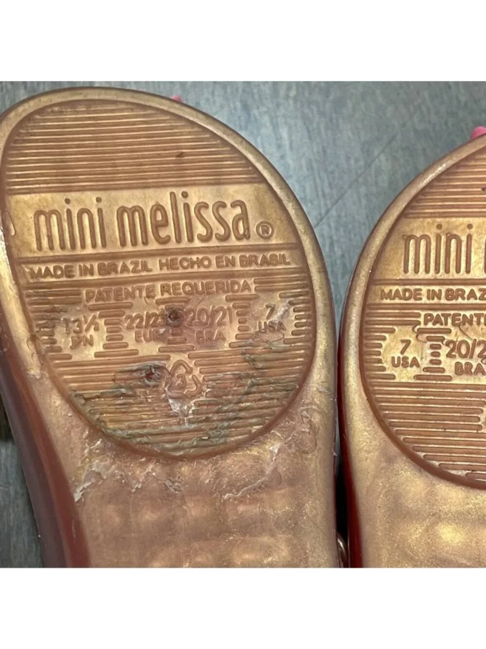 Mini Melissa Ultragirl Sweet III Big Bow Mary Jane Jelly Shoes Girls Size 7 Pink